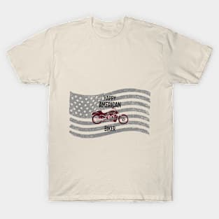 Happy American Biker T-Shirt